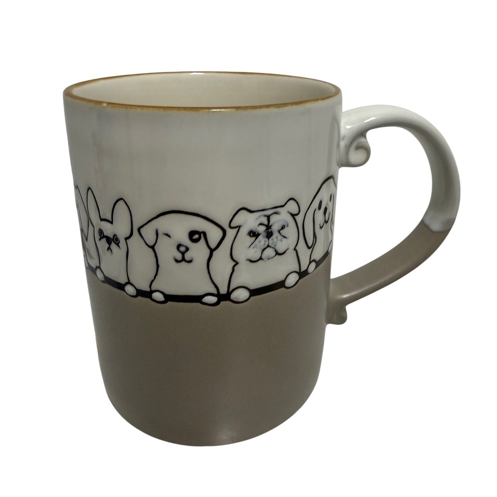 Spectrum Designz I‎ Ruff You Dog Mug 16oz Ceramic Coffee Cup Taupe White 2019